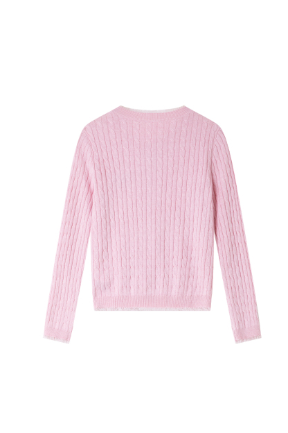 Pony Embroidered Knitted Cardigan