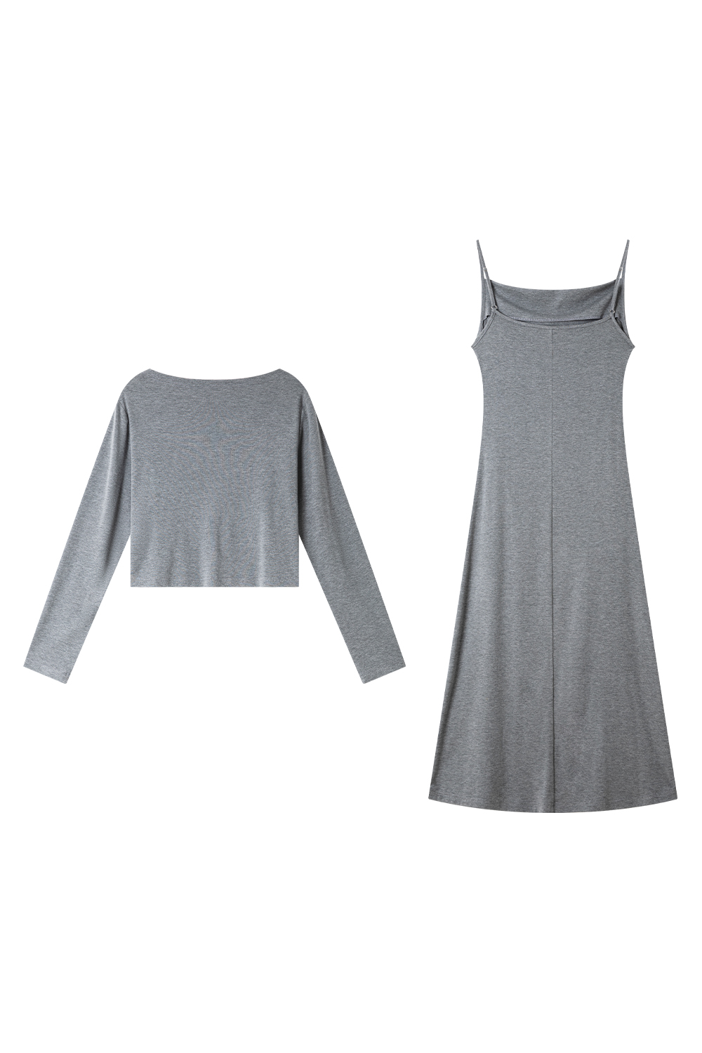 Grey Elegant Knitted Suit