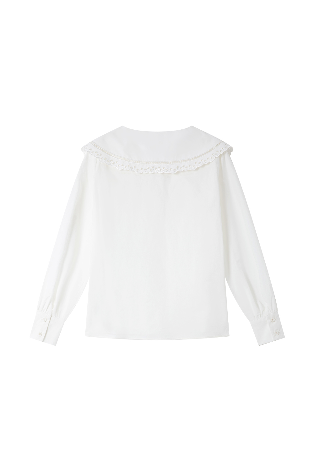 Cotton Lace Baby Collar Shirt