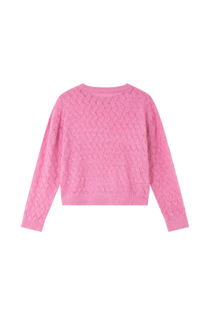 Argyle Pattern Hollow Sweater