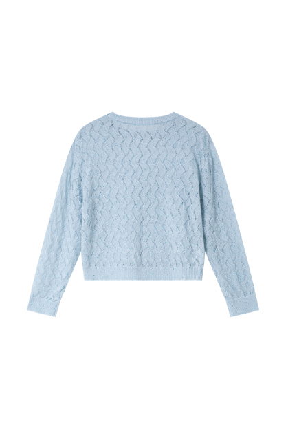 Argyle Pattern Hollow Sweater