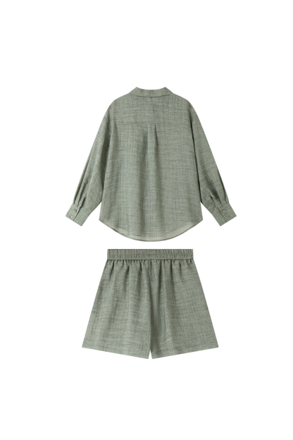 Ramie Tencel Shirt Suit