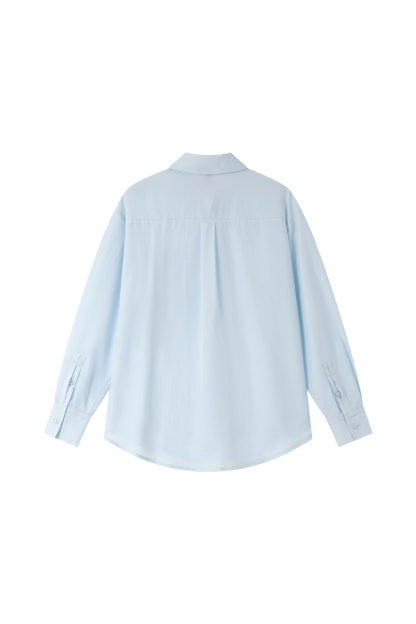 Simple Embroidered Letter Shirt