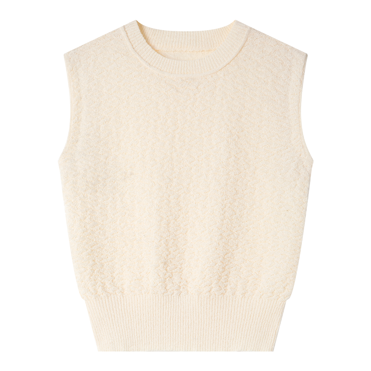 Textured Sleeveless Sweater