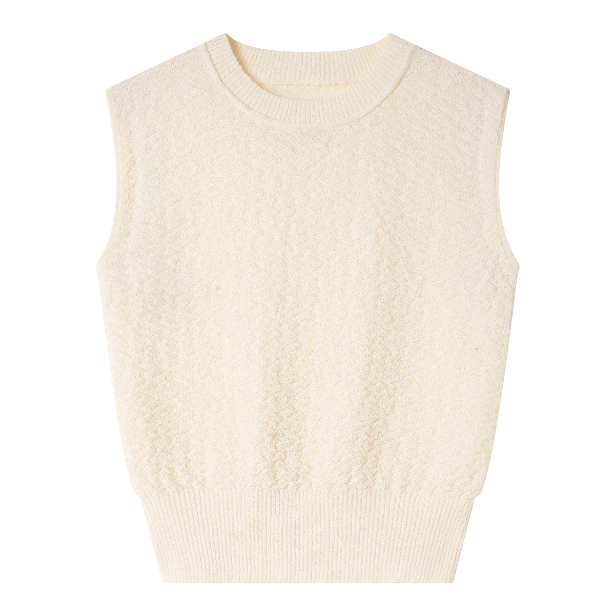 Textured Sleeveless Sweater