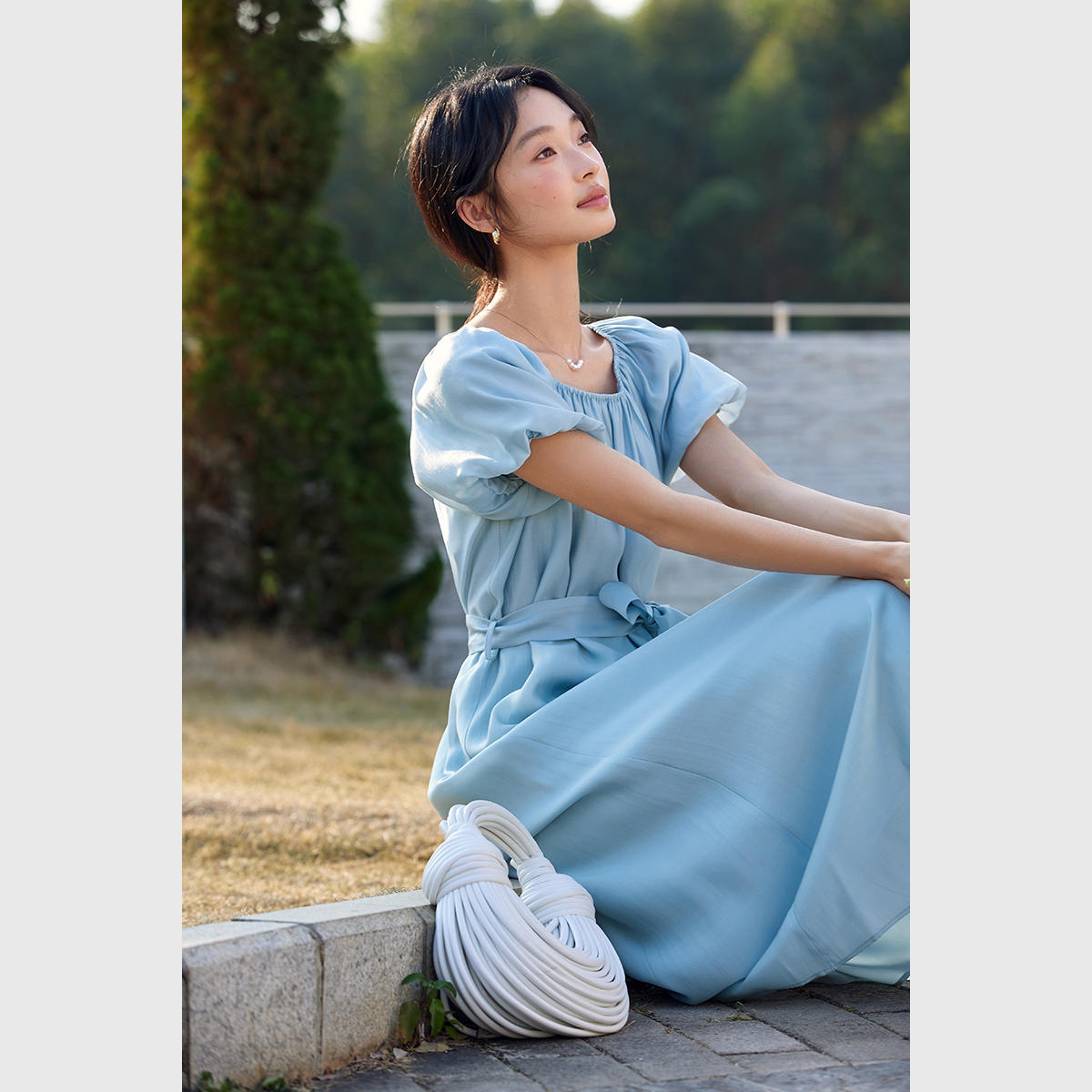 Elegant Puff Sleeve Dress