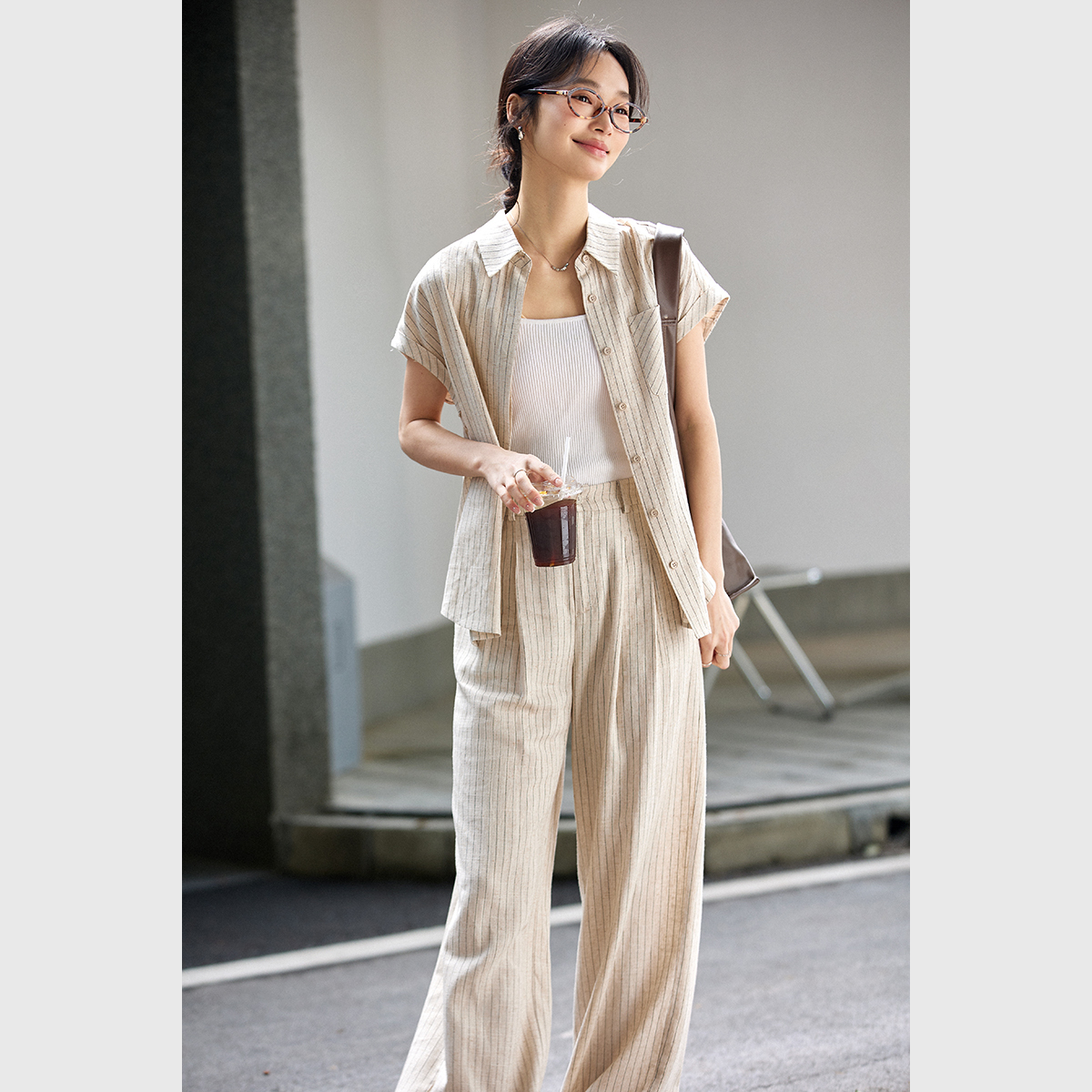 Striped Casual Suit