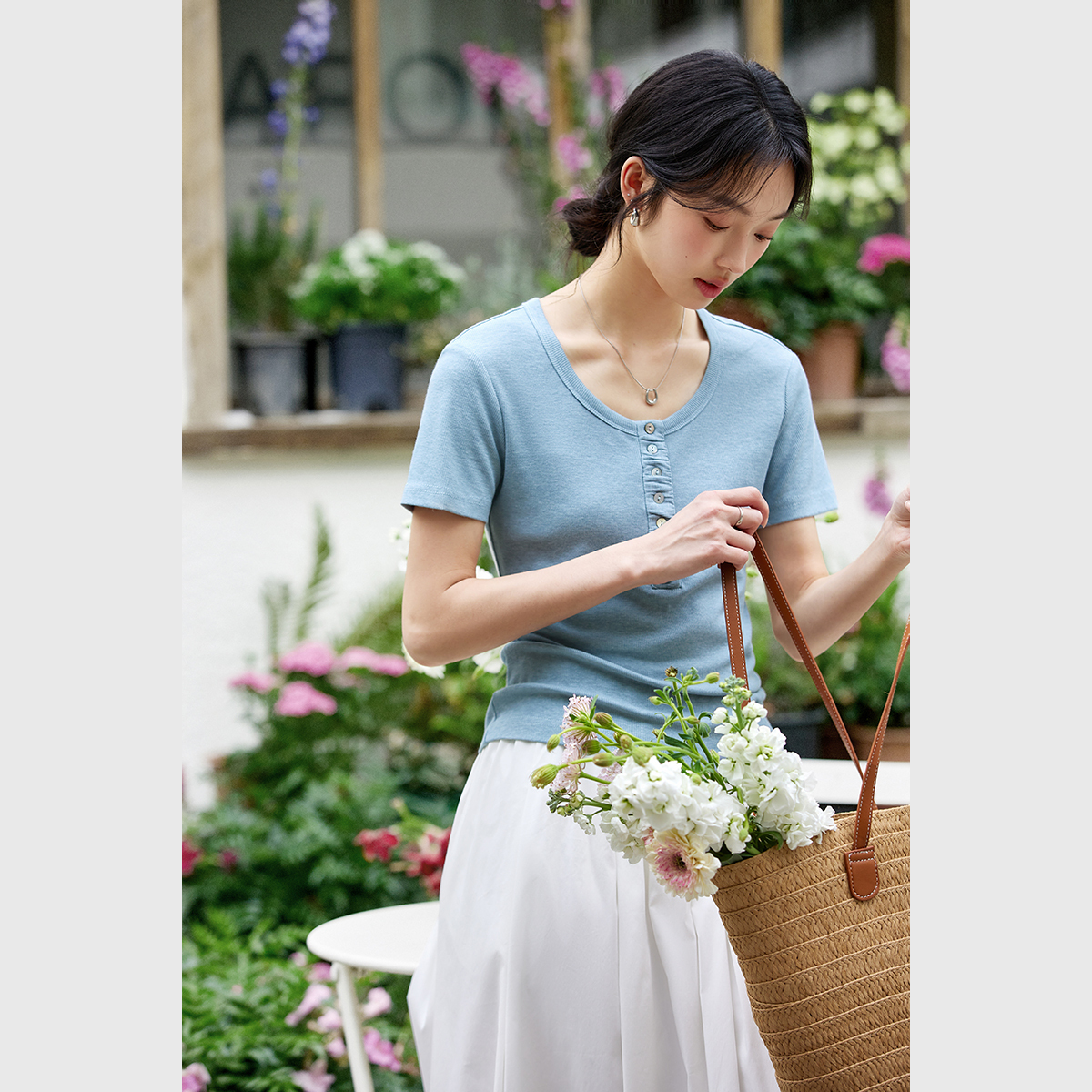 Fashion Casual Straight T-Shirt