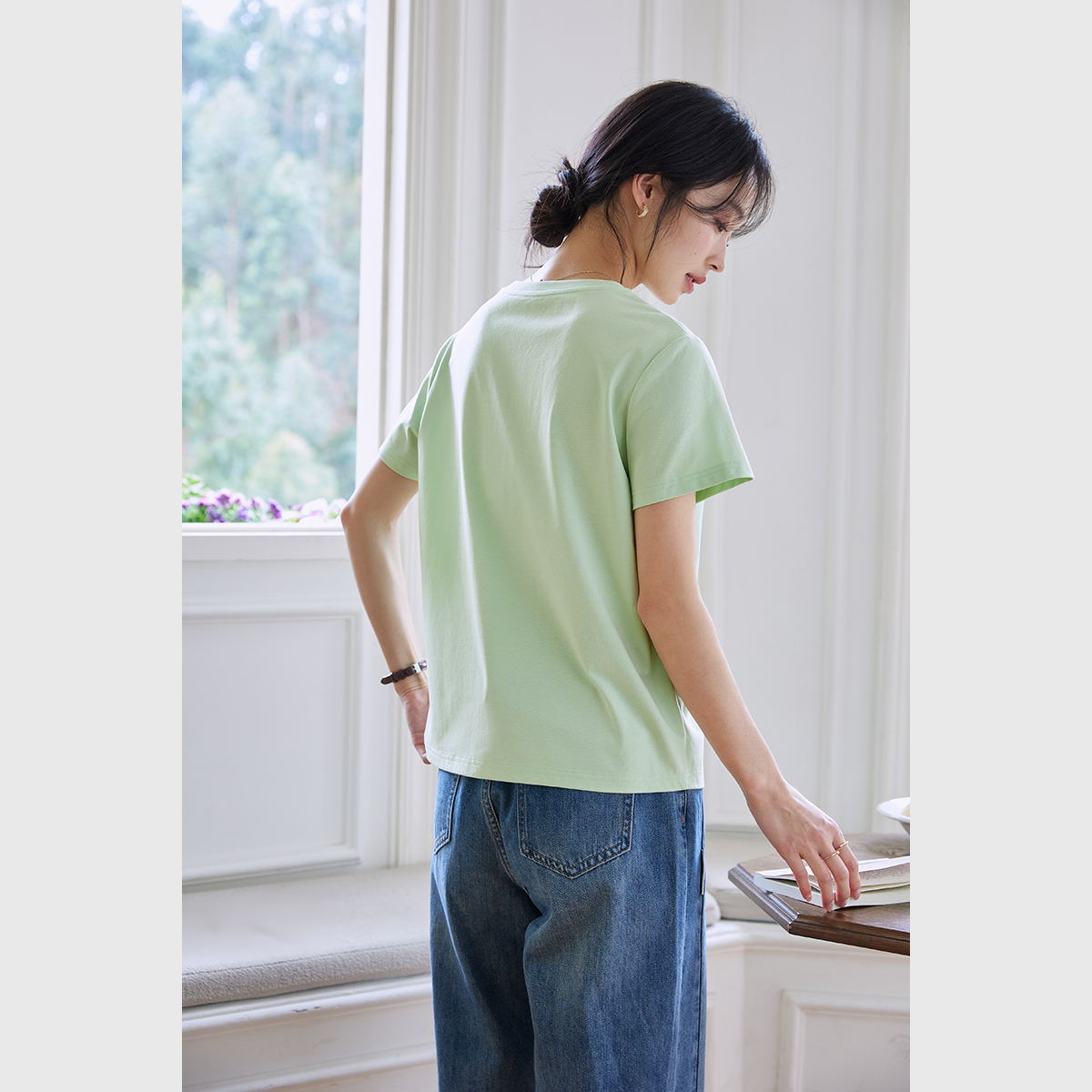 Letter Embossed T-Shirt