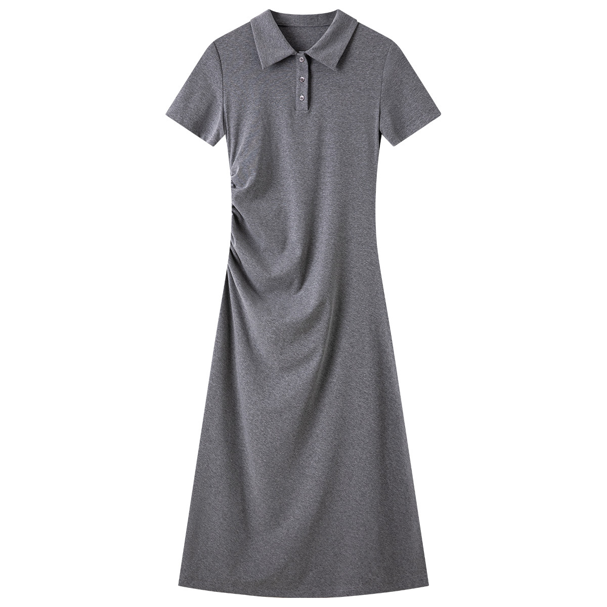 Lapel Knitted Straight Dress