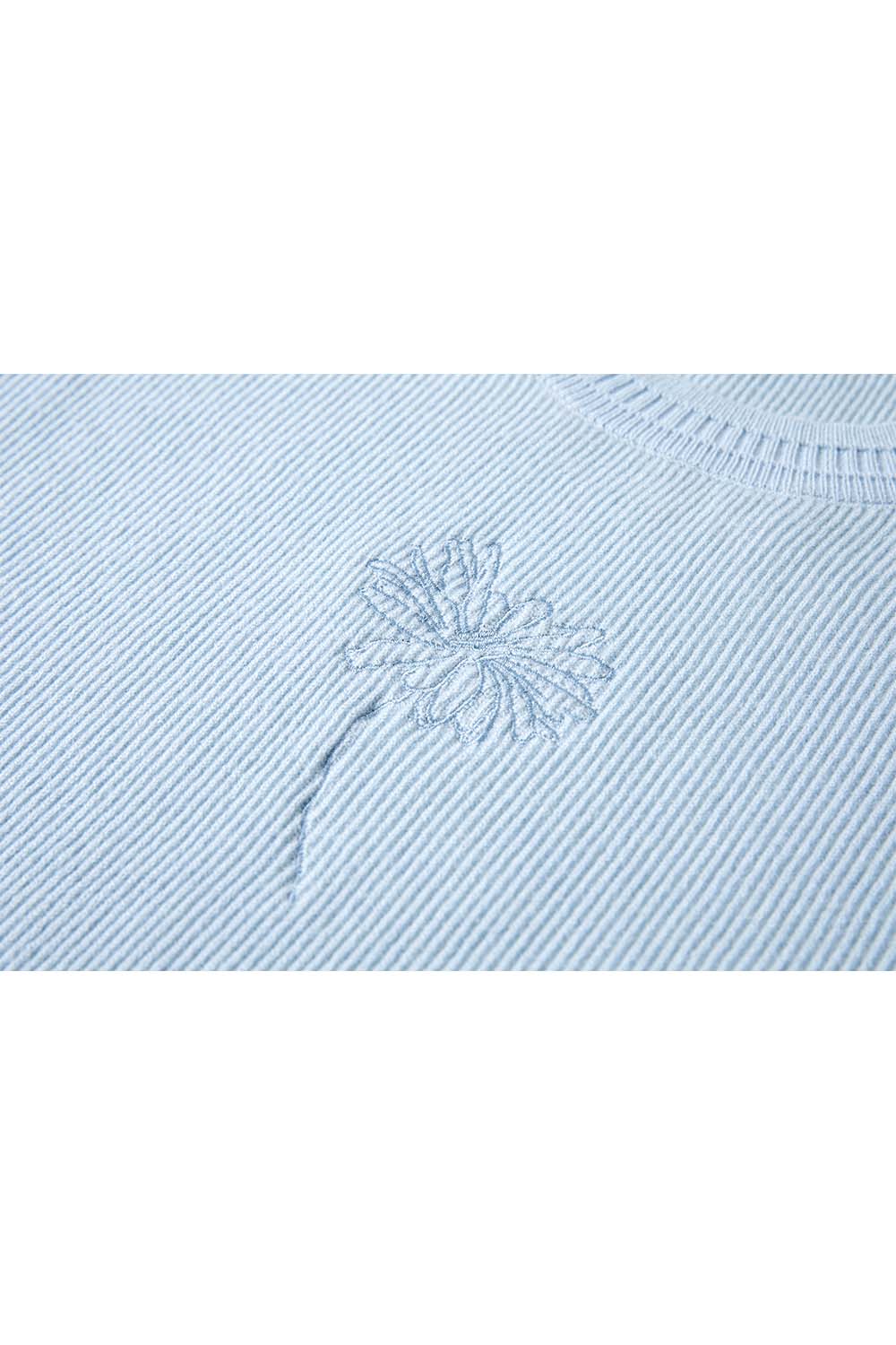 Flower Embroidered Loose Sweater-VIMLYSTORE