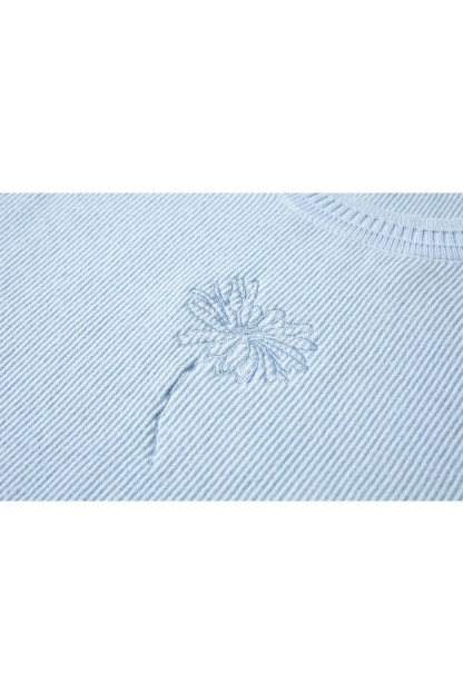 Flower Embroidered Loose Sweater