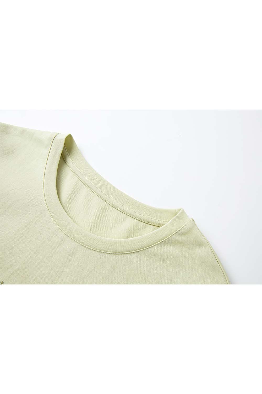 Embossed Texture Feel Embroidered T-Shirt