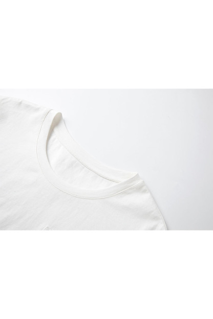 Hollow A Letter Embroidered T-Shirt