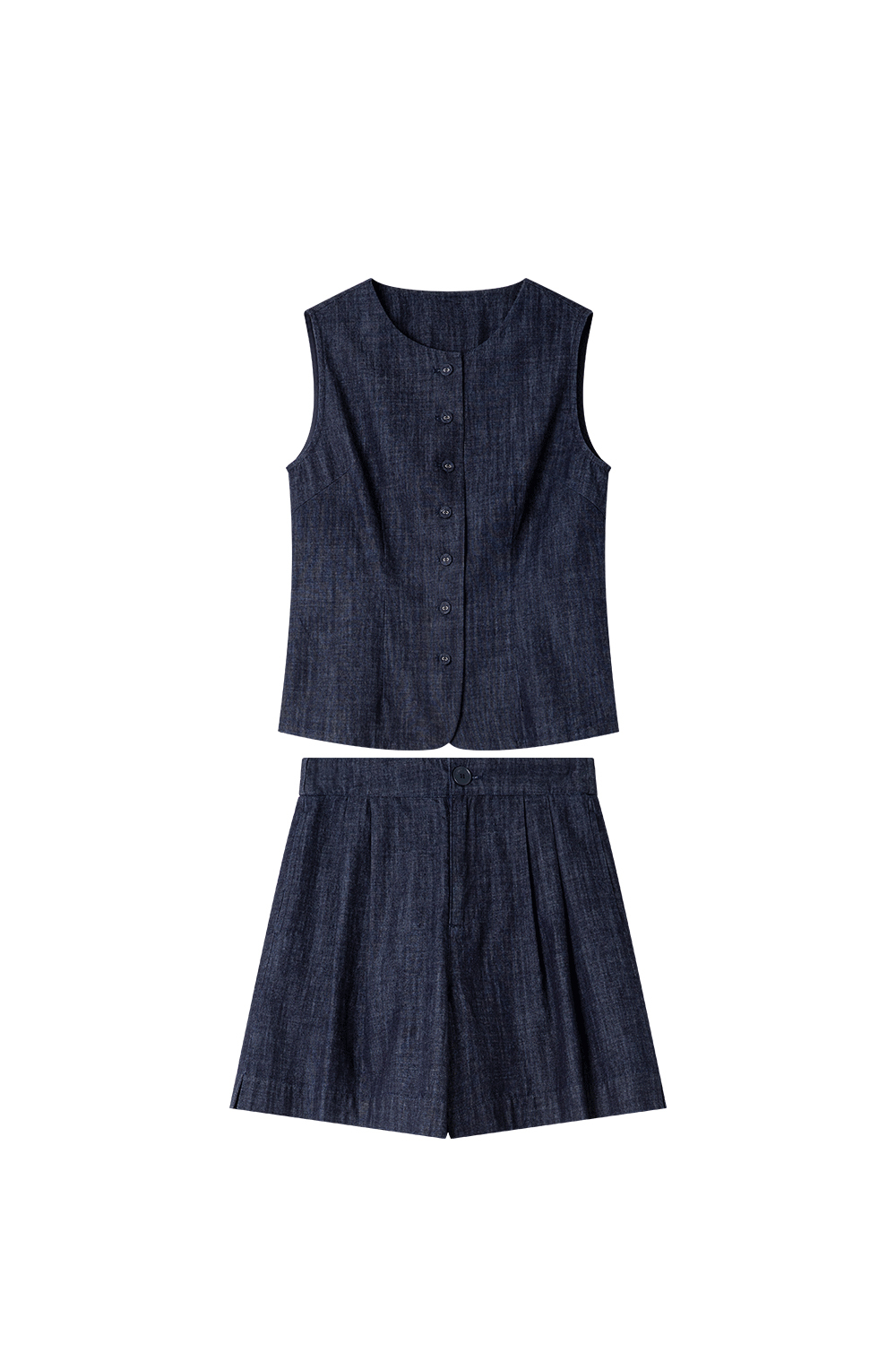 Old Money Style Pure Cotton Denim Suit