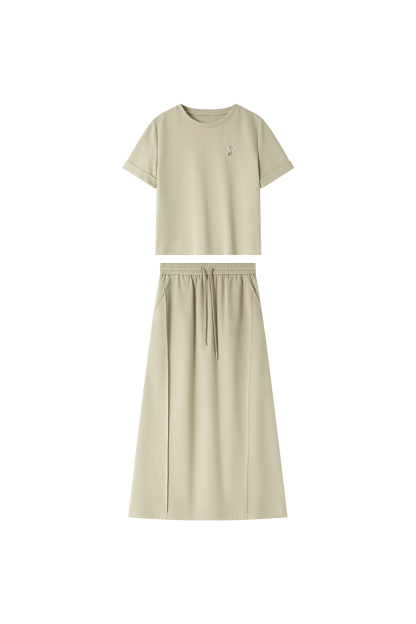 Cotton Blended Casual Embroidery Suit