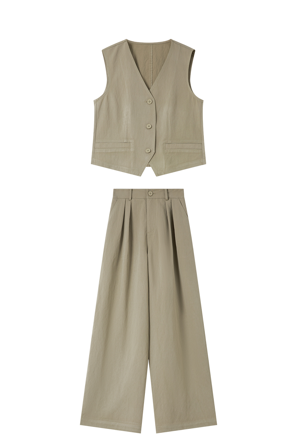 Exposed Stitching Casual Suit