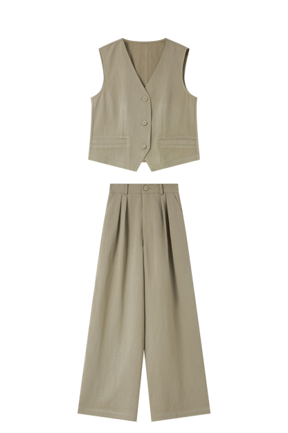 Exposed Stitching Casual Suit