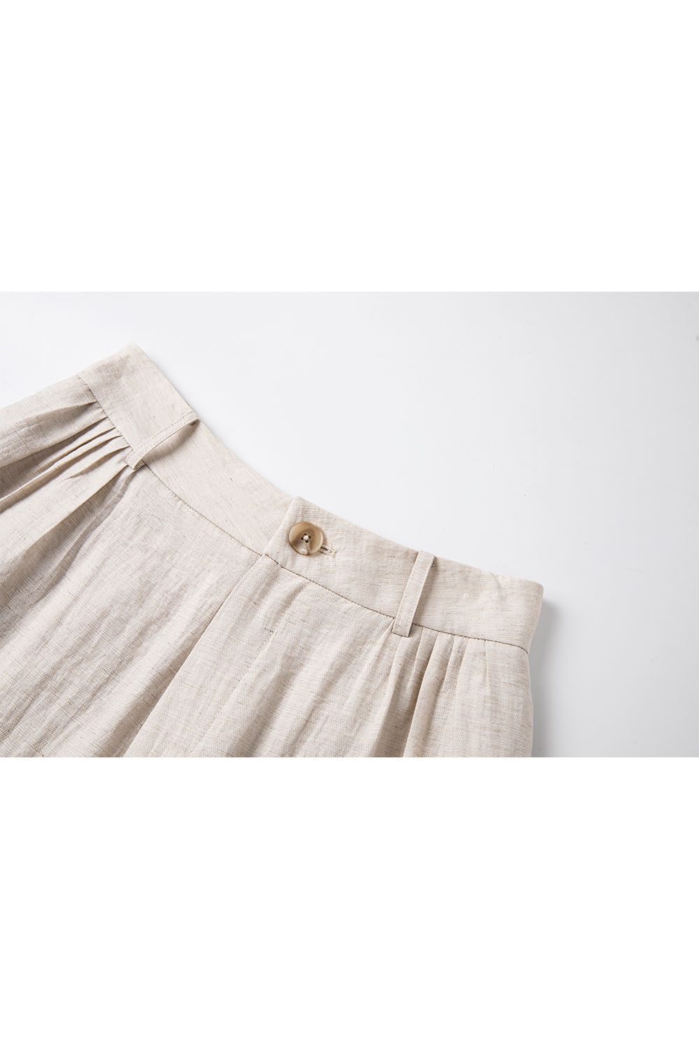 Linen Blend Solid Color Wide-Leg Pants-VIMLYSTORE