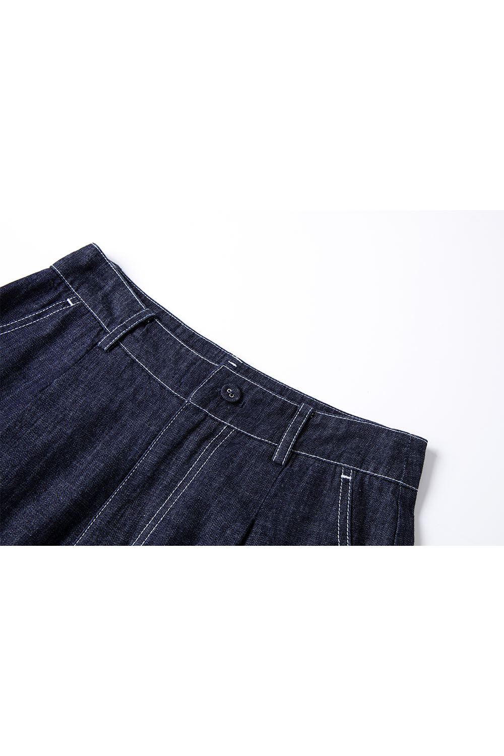 Minimalist Straight Denim Suit
