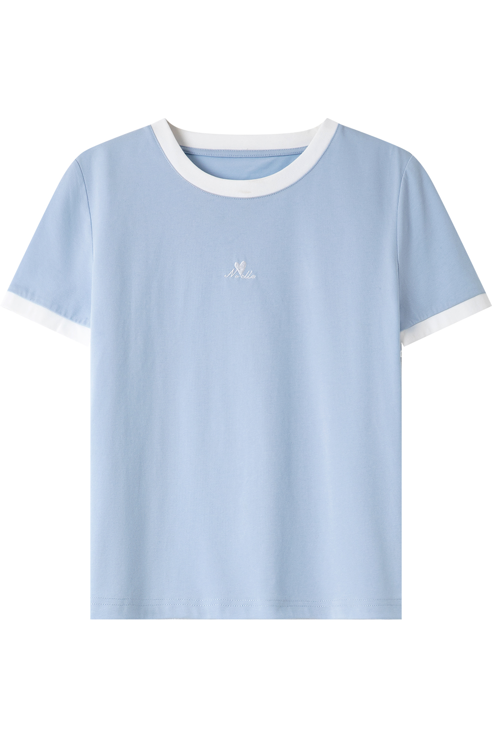 Cotton Blend Straight T-Shirt