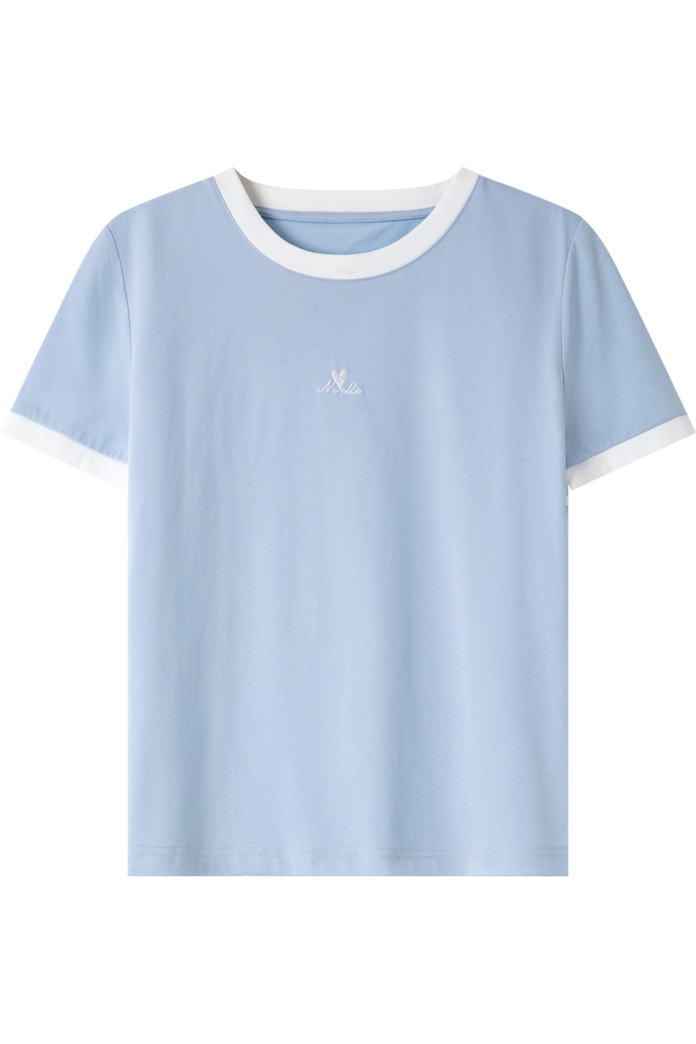 Cotton Blend Straight T-Shirt