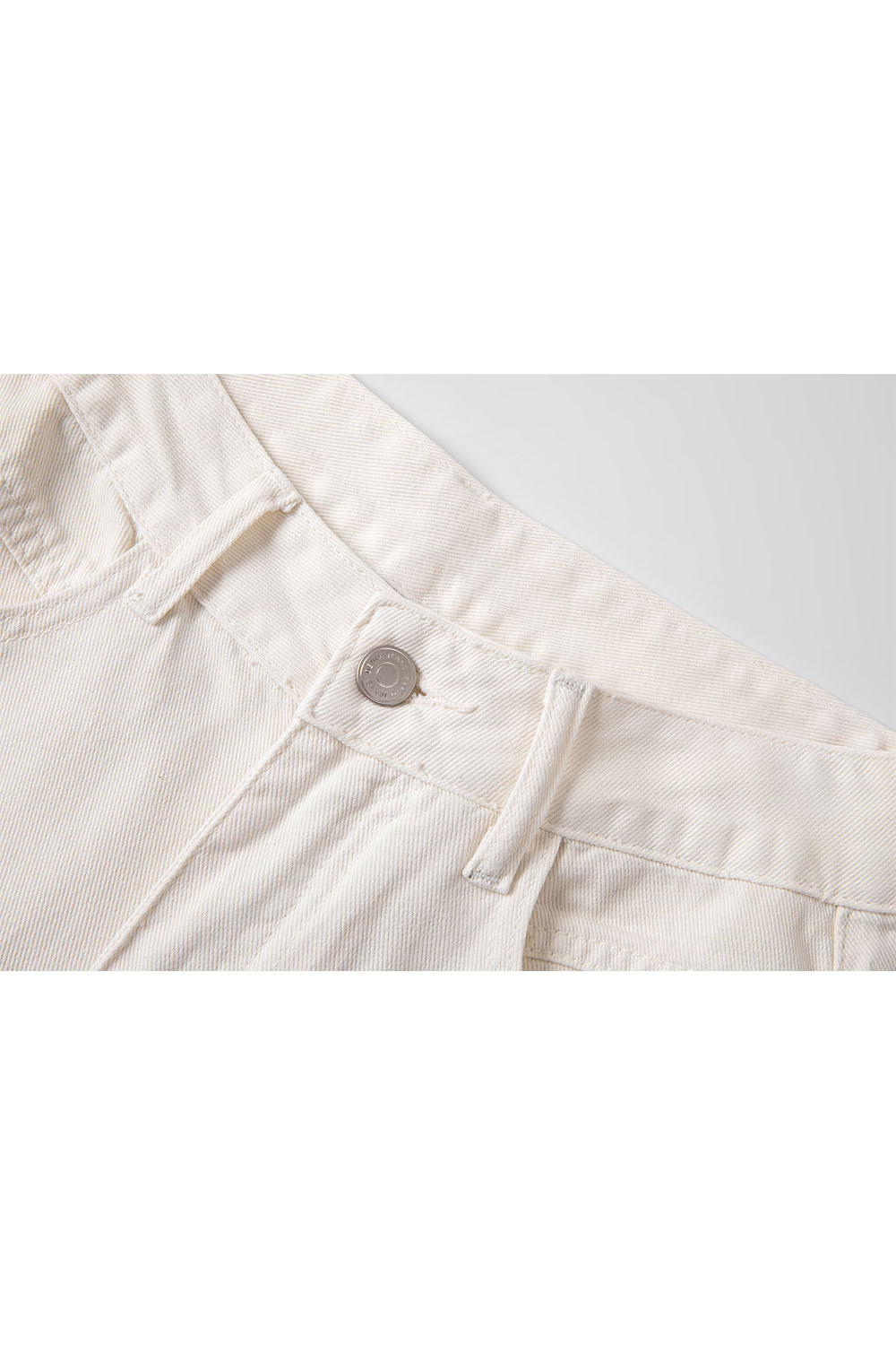 100% Cotton Denim Wide-Leg Pants