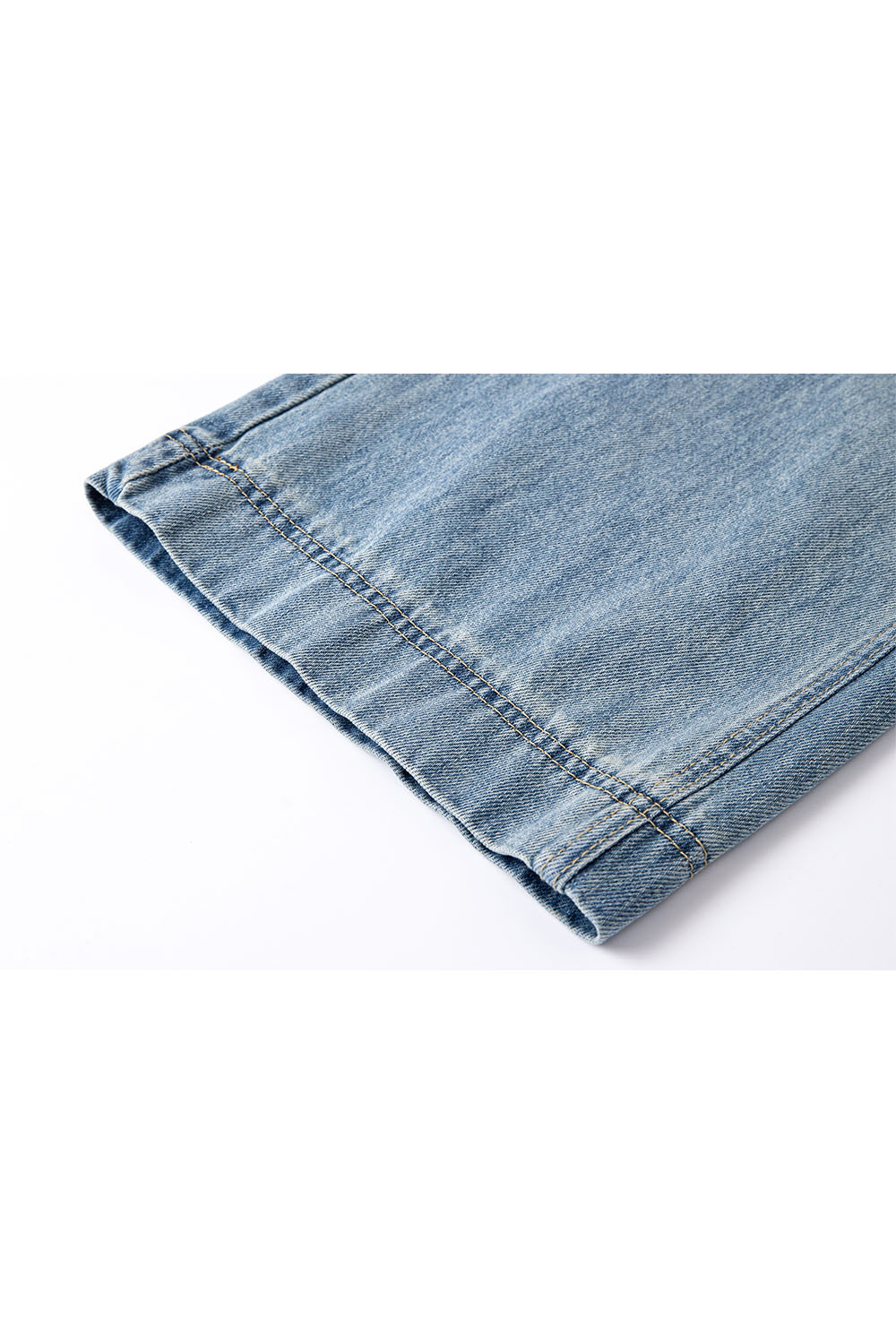 Cotton Loose Denim Wide-Leg Pants