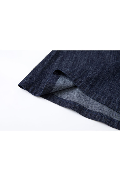 100% Cotton U-Neck Denim Dress