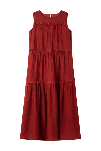 Vacation Style Sleeveless Loose Dress