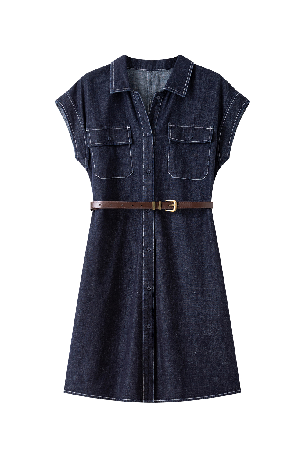 Straight Washed Denim Dress