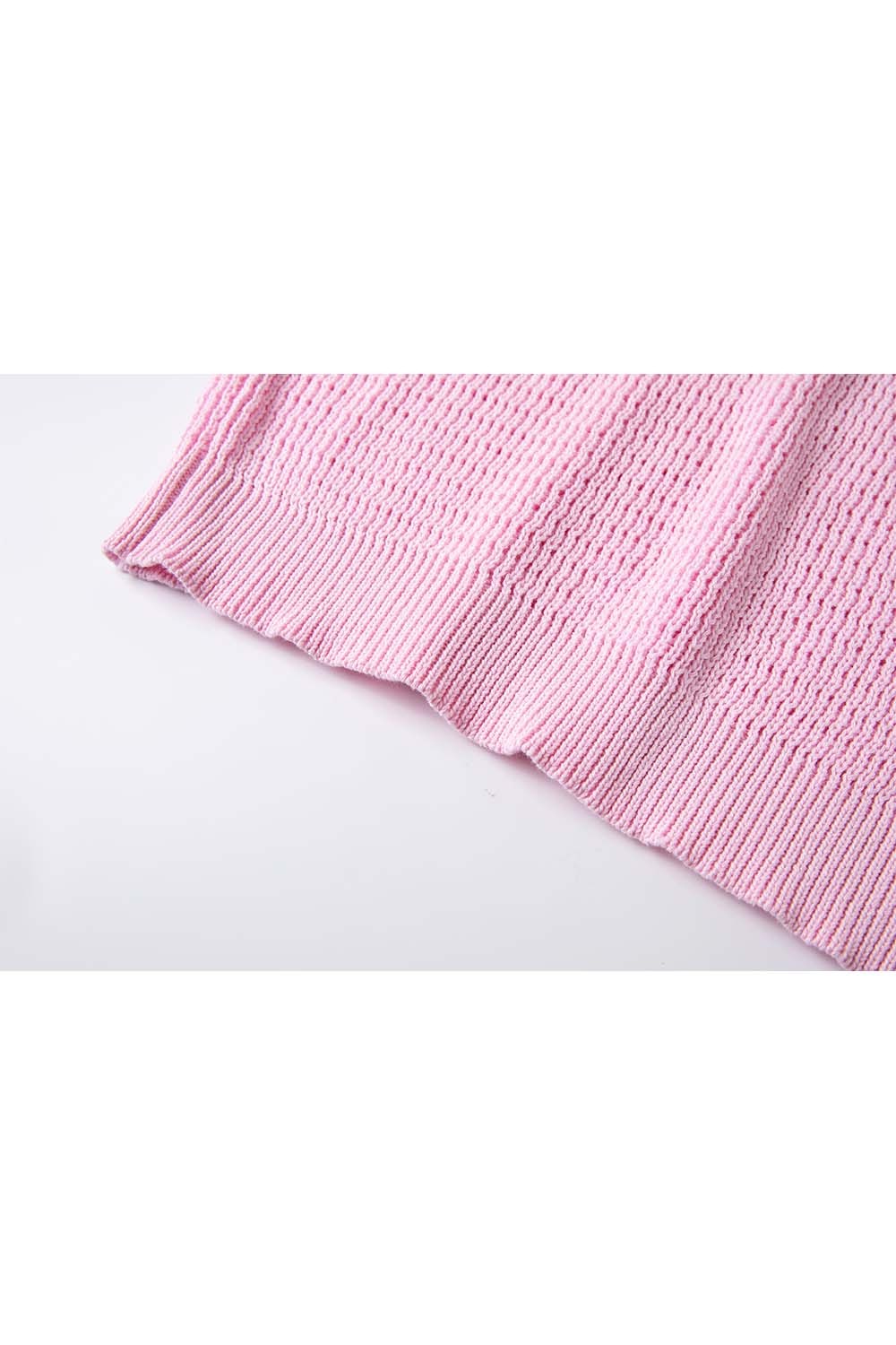 100% Cotton Minimalist Style Hollow Sweater