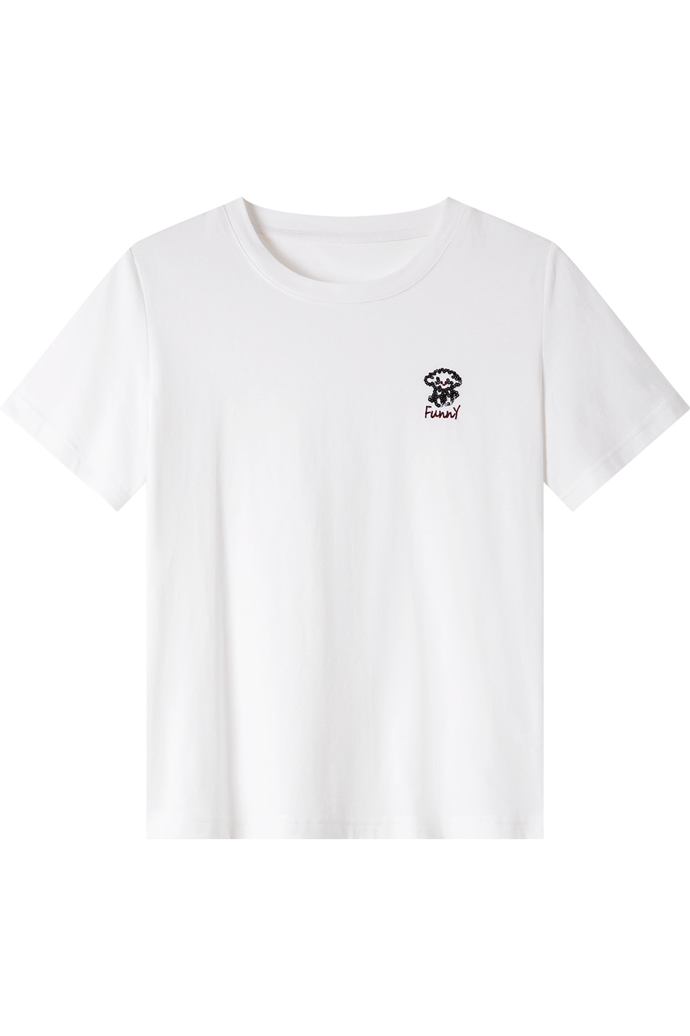 Puppy Sequin Straight T-Shirt