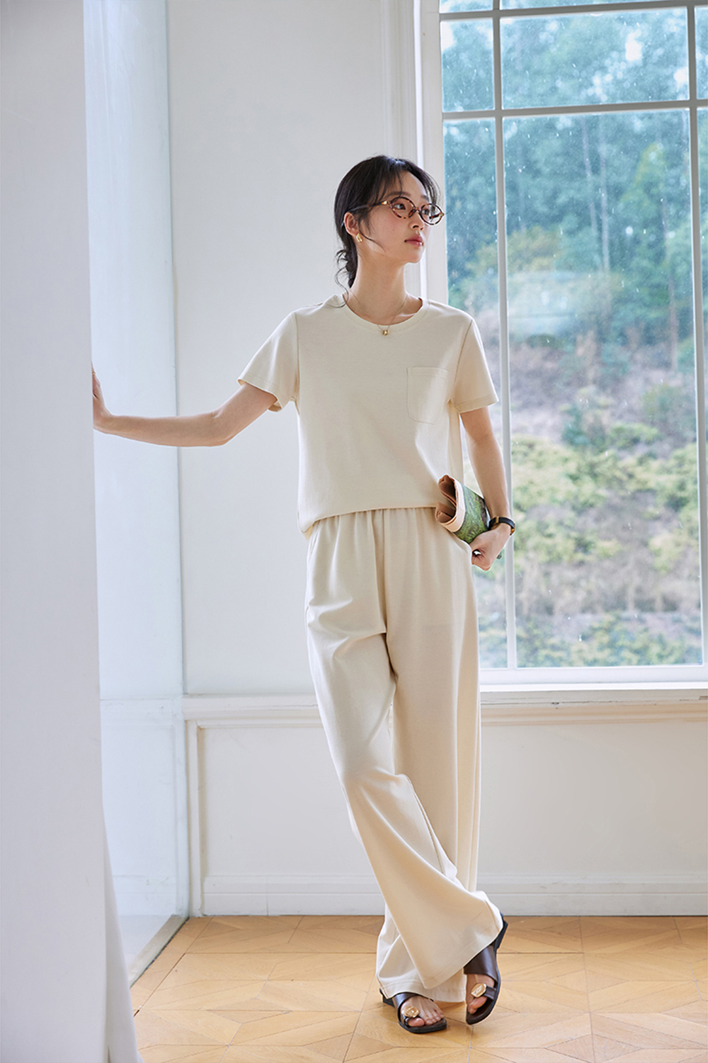 Minimalistic and Commute Wide-leg Pants Suit-VIMLYSTORE