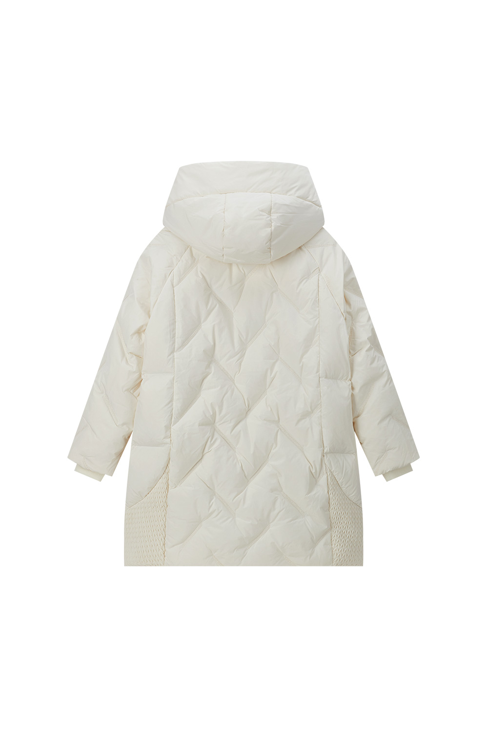 Loose hooded down jacket