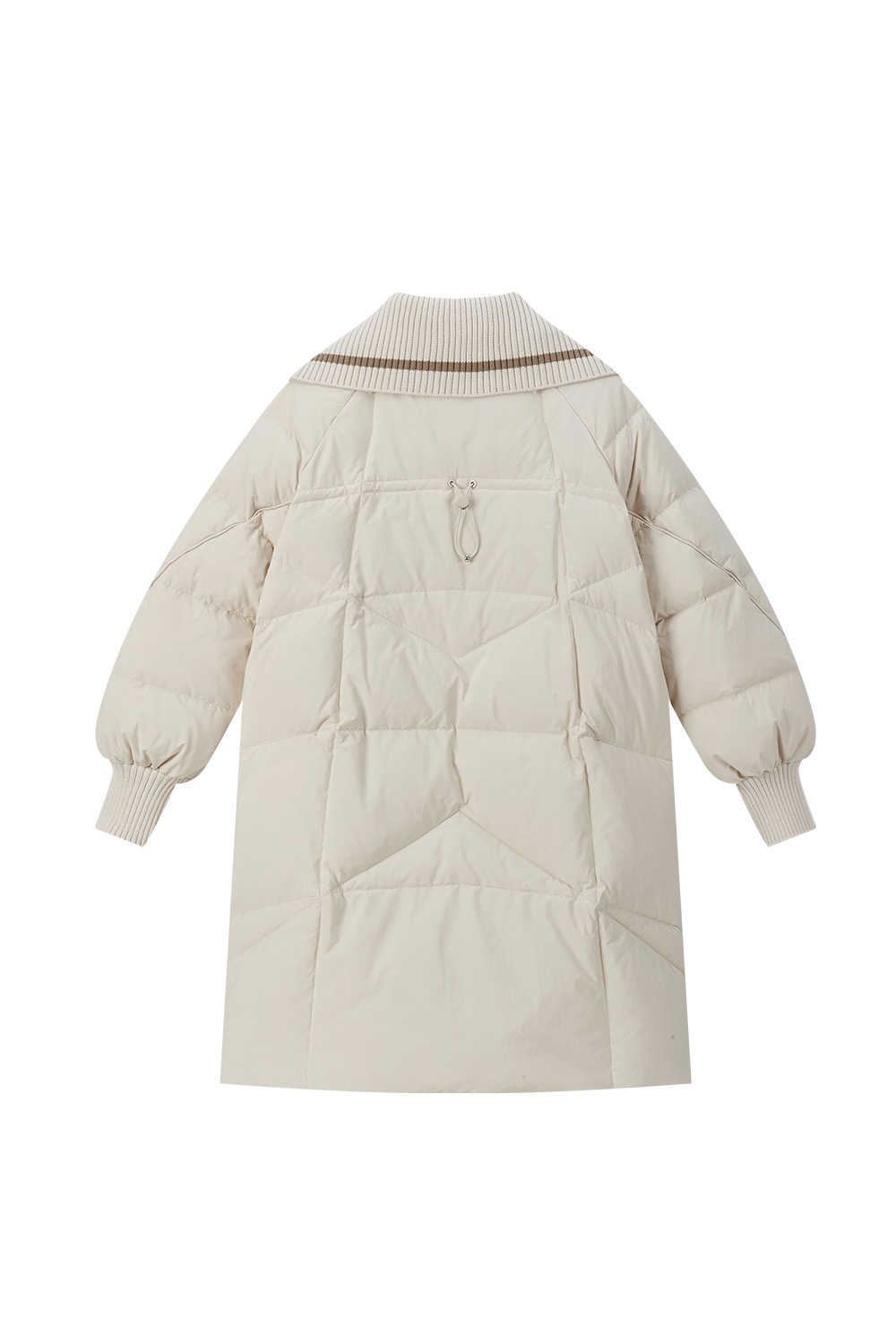 Fake two pieces patchwork down jacket