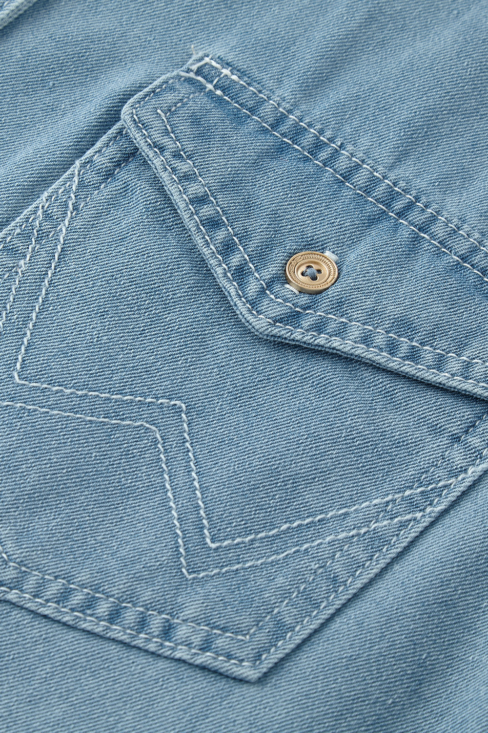 loose denim shirt