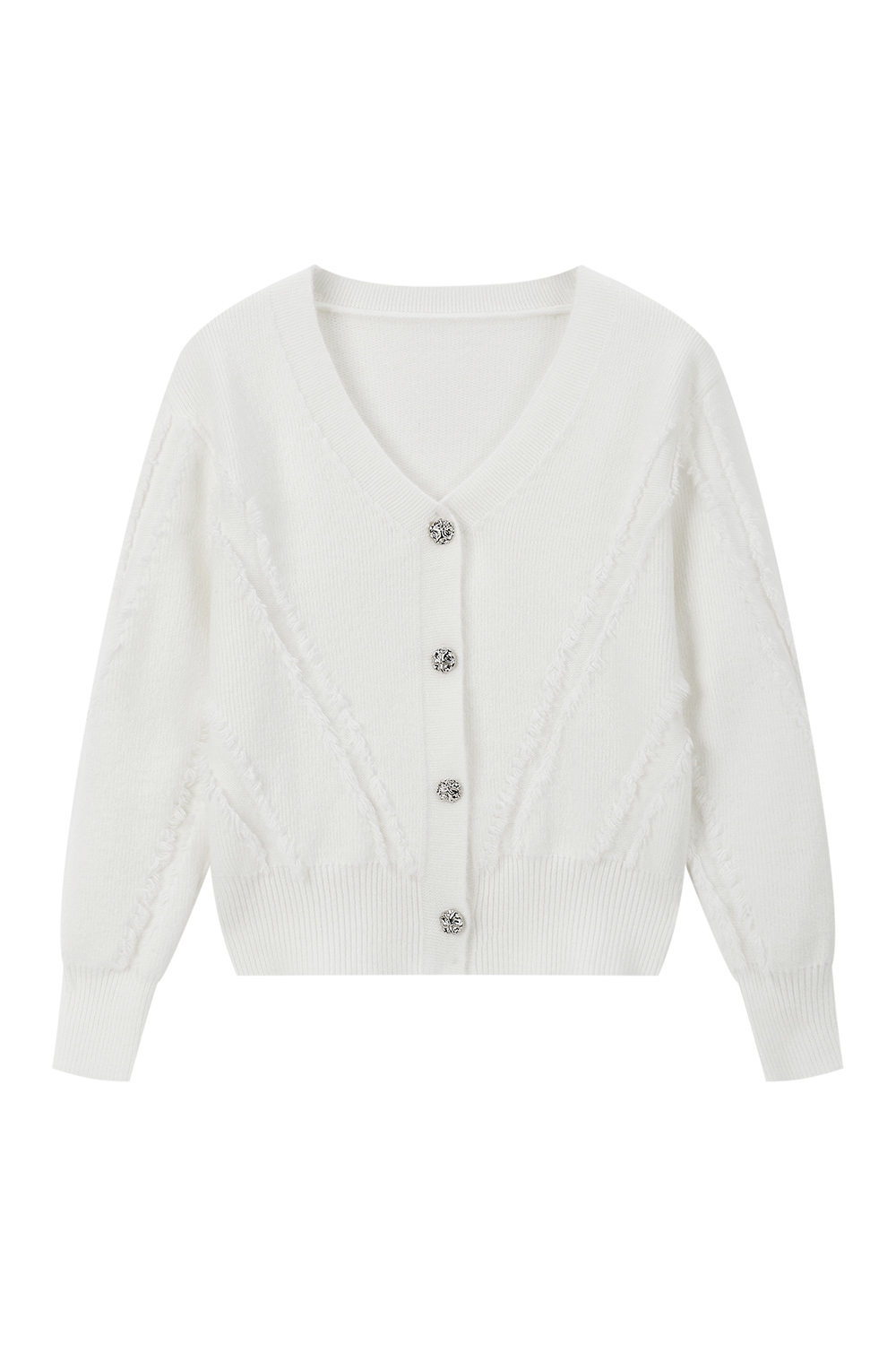 Casual V-Neck Knitted Cardigan-VIMLYSTORE