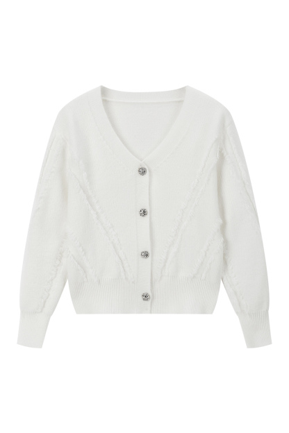 Casual V-Neck Knitted Cardigan