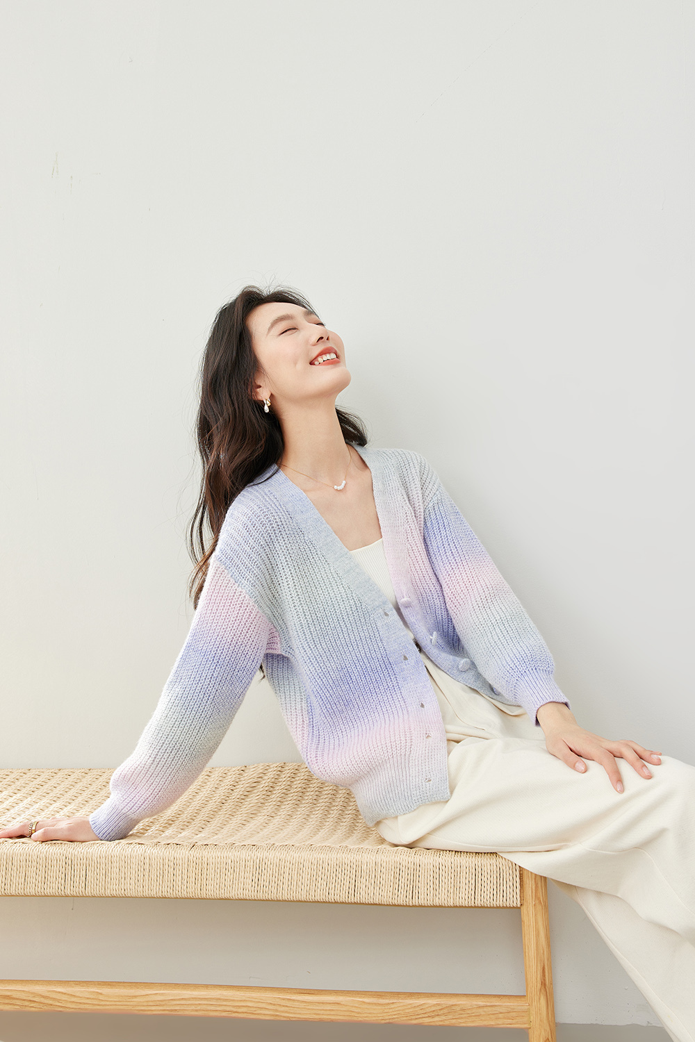 Gradient Knitted Cardigan
