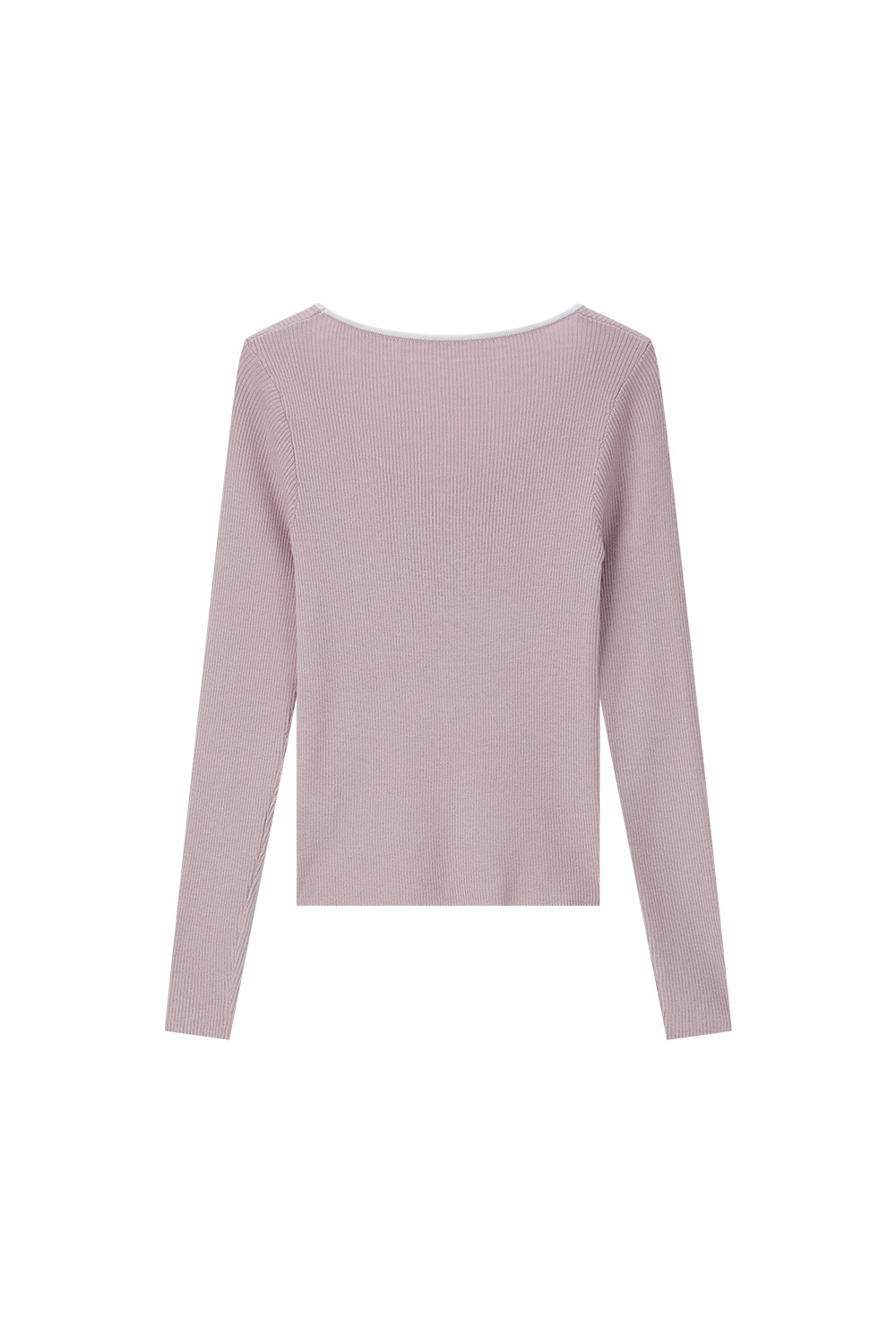 U-Neck Contrast Knitted Sweater