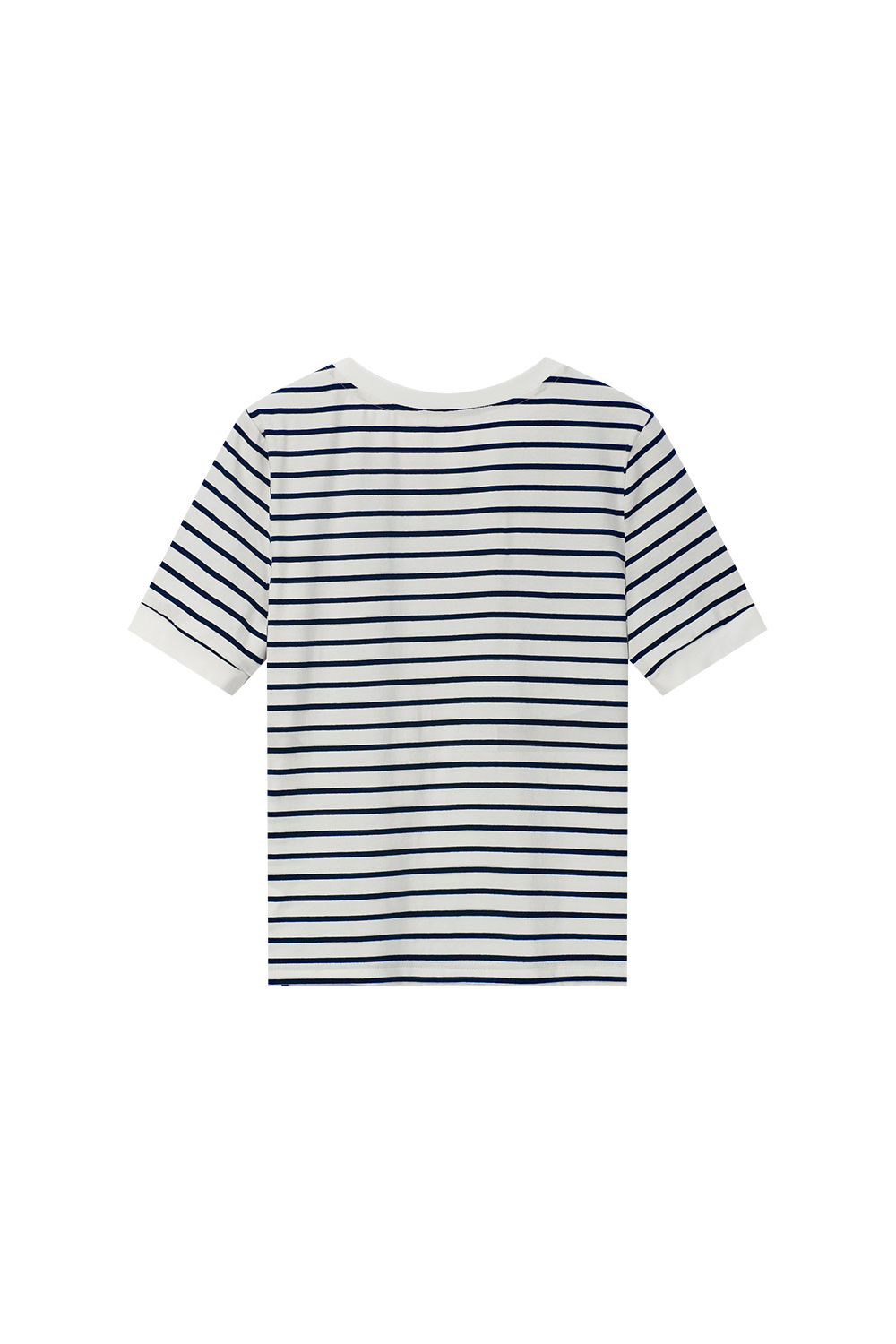 Minimalist Striped Round Neck T-Shirt-VIMLYSTORE