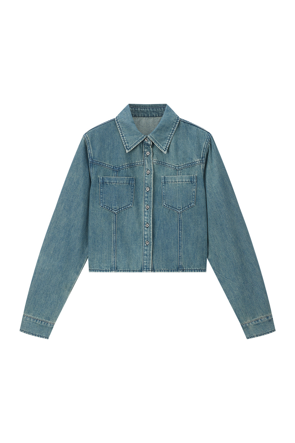 Washed Blue Denim Shirt