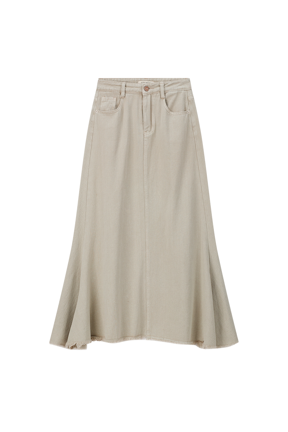 High Waist Fishtail Denim Skirt