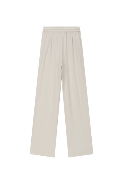 Solid Color Drawstring Wide Leg Pants
