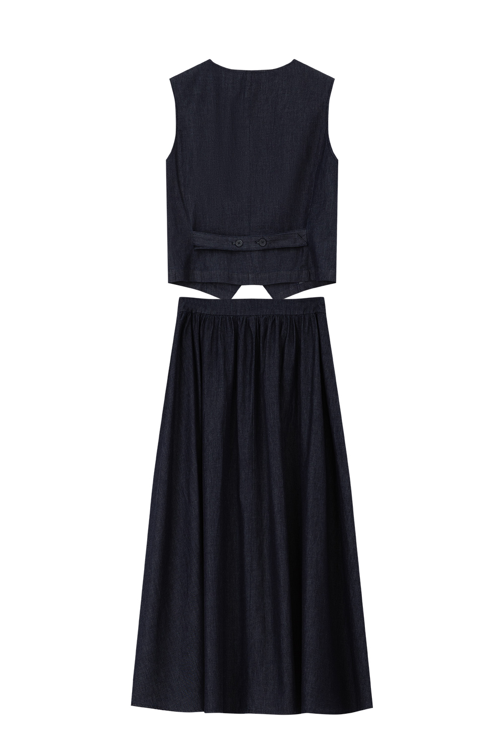 Lightweight Denim Two-Piece Set