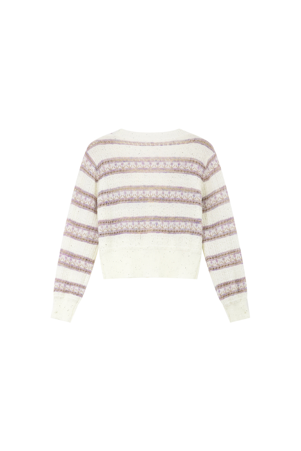 Striped Gentle Style Knitted Cardigan