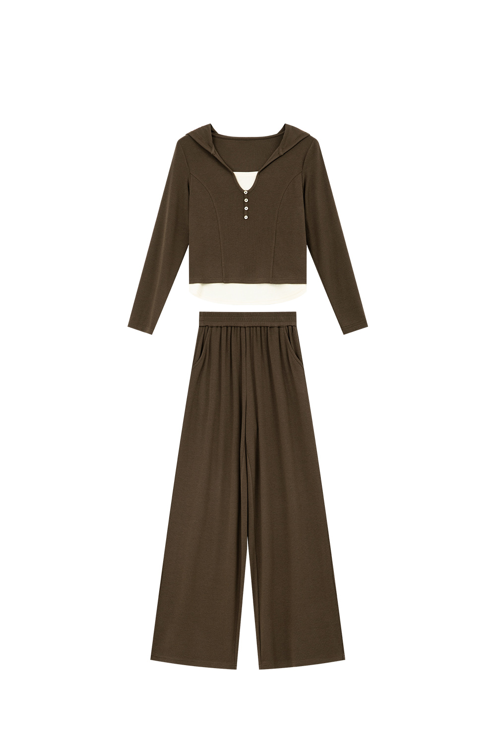 Fashionable Casual Retro Fake Two-piece Suit