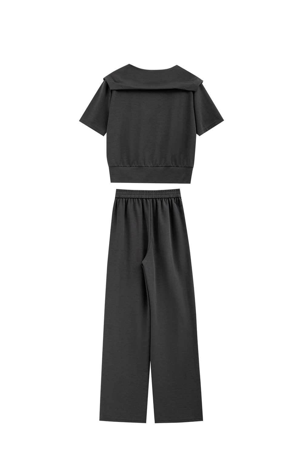 Fashionable Navy Collar Suit