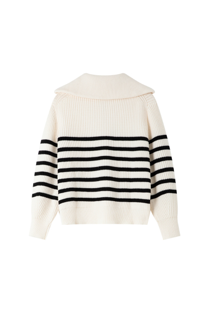 Lazy Style Striped Knitted Sweater